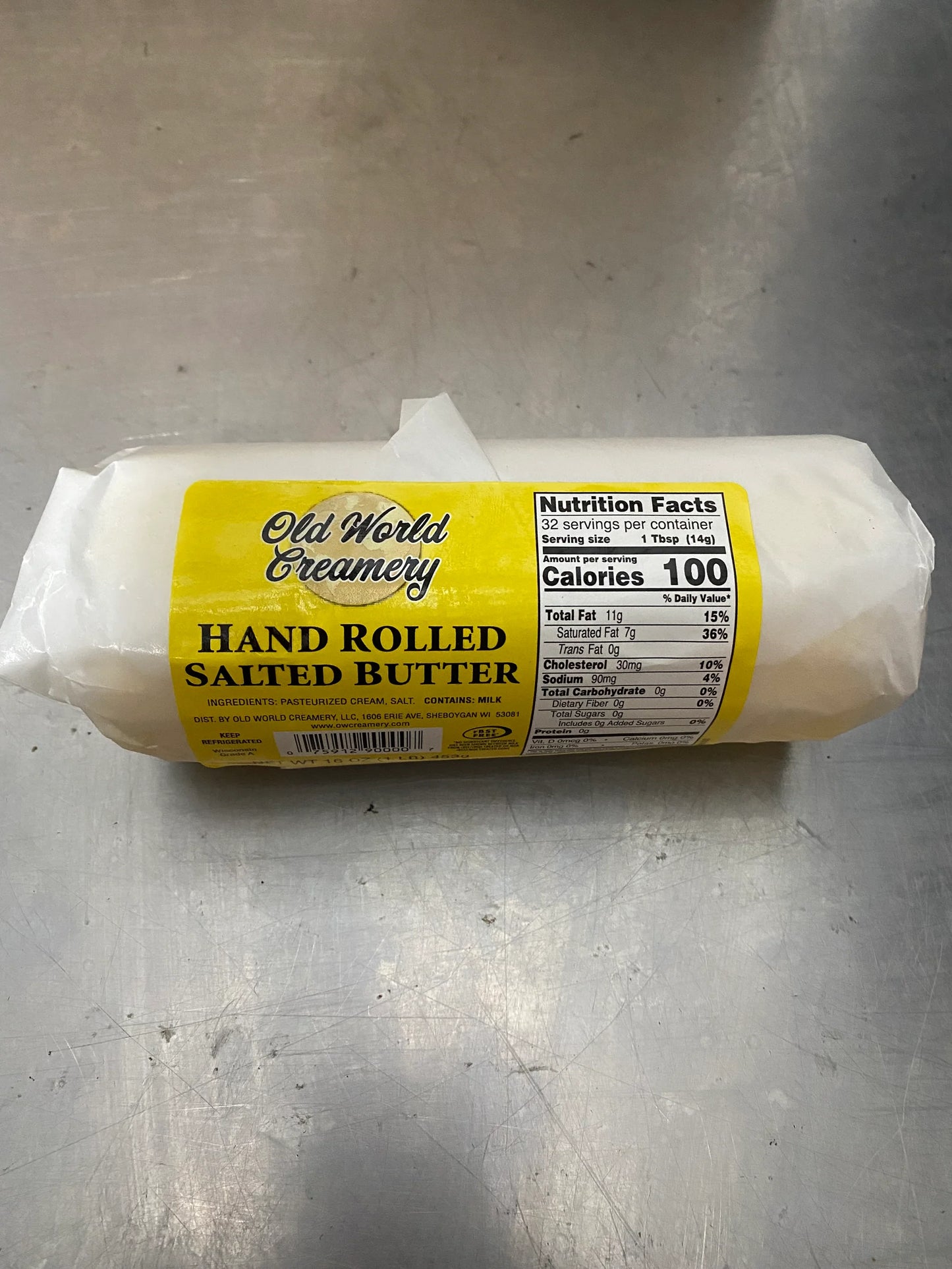 Butter, Hand-Rolled and Salted