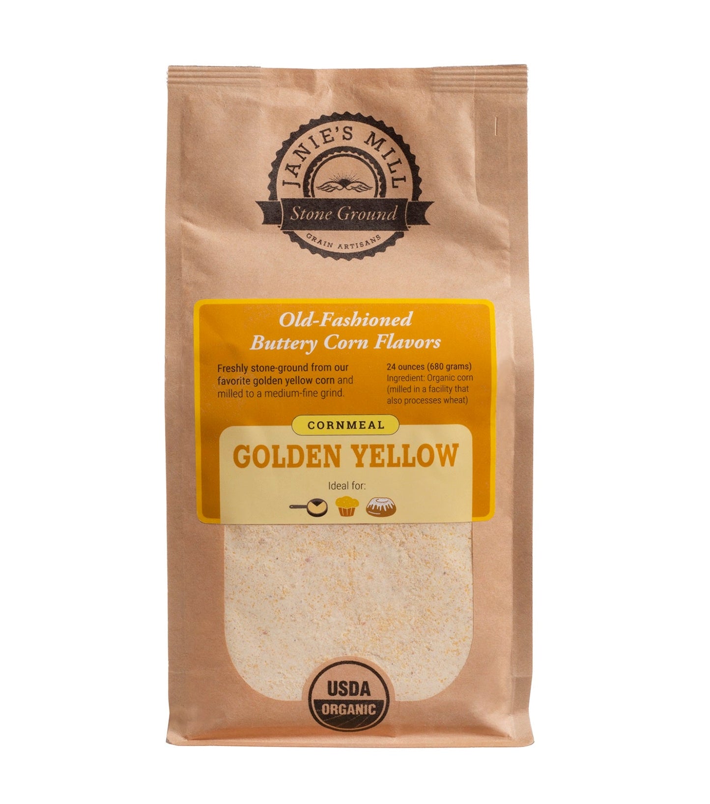 Organic Golden Yellow Cornmeal