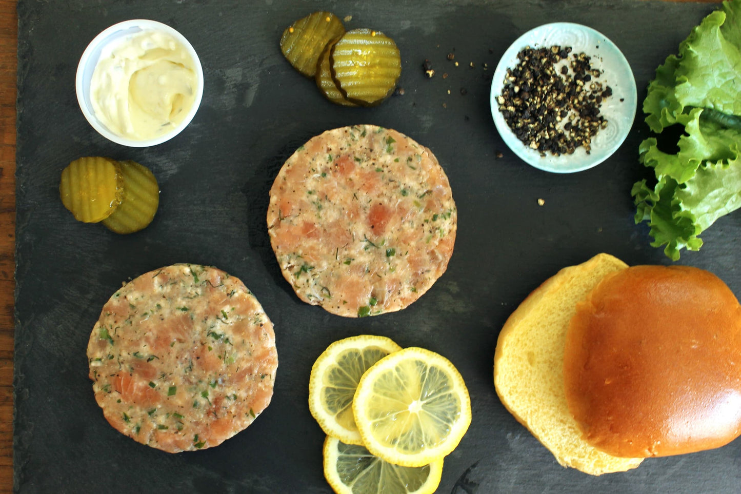 Lemon-Zest Salmon Burger