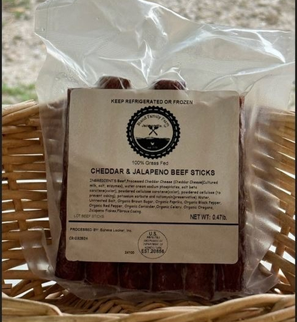 Beef Sticks – Jalapeño Cheddar – Grass-Fed & Grass-Finished