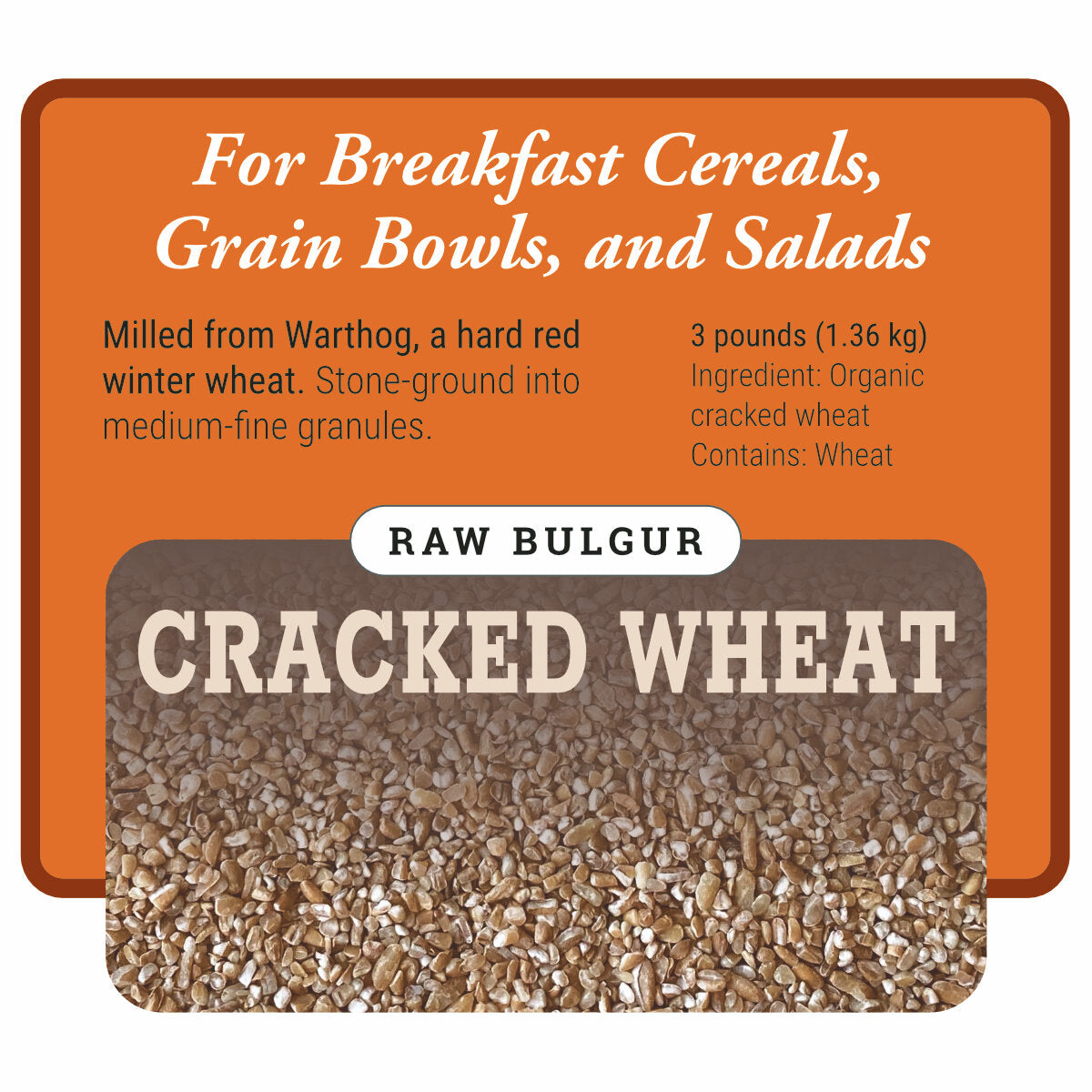 Organic Cracked Wheat (Raw Bulgur)