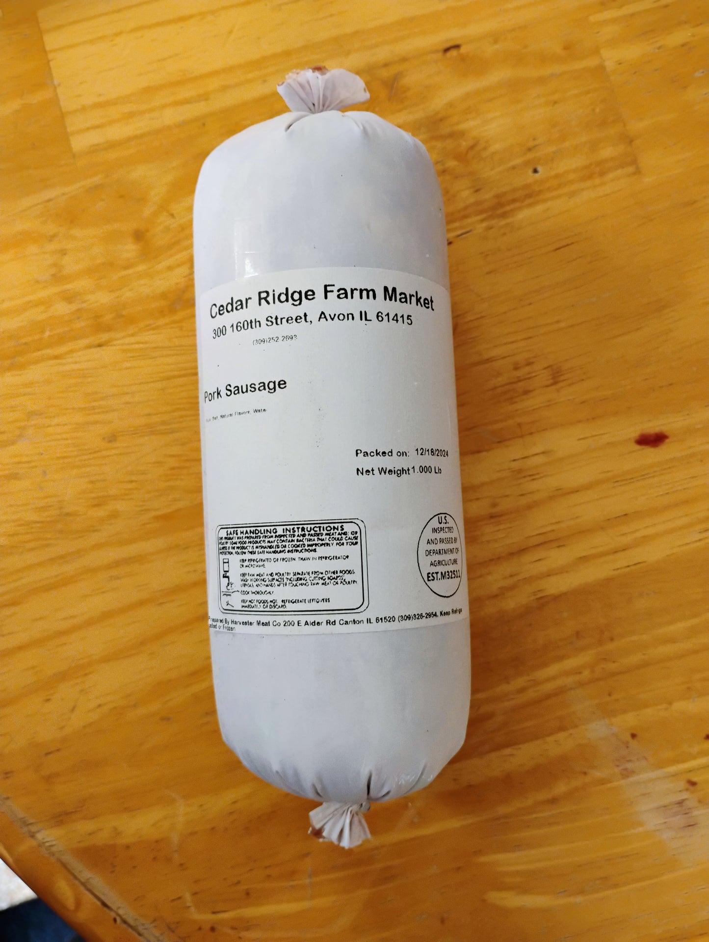 Pork - Breakfast Sausage - (No MSG or Nitrates)