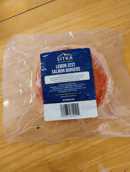 Lemon-Zest Salmon Burger